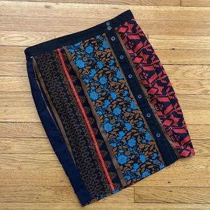 Anthropologie Mixed Pattern Skirt Size L